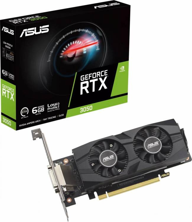Видеокарта ASUS RTX3050-O6G-LP-BRK — для бизнеса и офиса