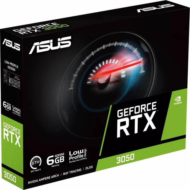 Видеокарта ASUS RTX3050-O6G-LP-BRK — для бизнеса и офиса