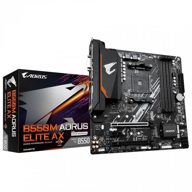 Материнская плата GIGABYTE B550M AORUS ELITE AX — для бизнеса и офиса