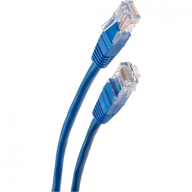 Патчкорд литой "Telecom" UTP кат.5е 1,0м синий VCOM NA102-L-1M