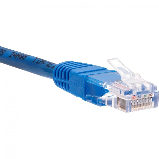 Патчкорд литой "Telecom" UTP кат.5е 1,0м синий VCOM NA102-L-1M