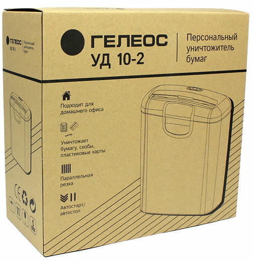 Уничтожитель документов ГЕЛЕОС УД10-2 Гелеос УД10-2 — для бизнеса и офиса