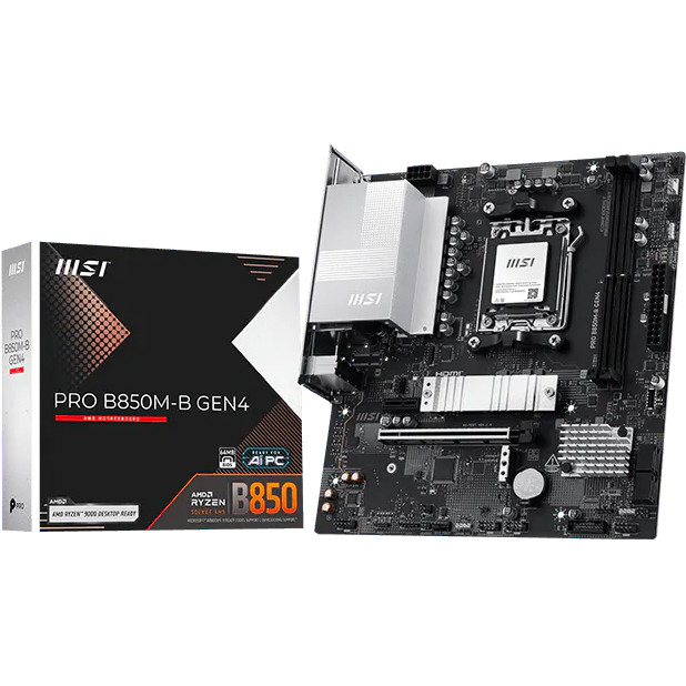 Материнская плата MSI PRO B850M-B GEN4 — для бизнеса и офиса Материнская плата MSI PRO B850M-B GEN4 — для бизнеса и офиса
