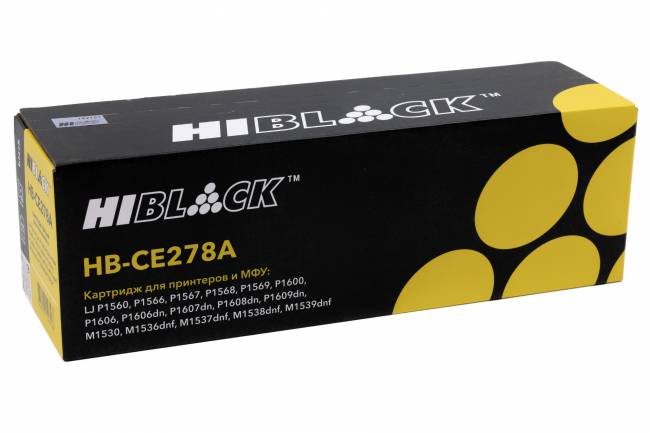 Картридж Hi-Black (HB-CE278A) для HP LJ Pro P1566/P1606dn/M1536dnf, 2,1K — для бизнеса и офиса