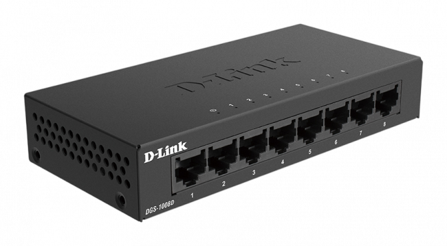 Коммутатор D-Link DGS-1008D/R1A — для бизнеса и офиса Коммутатор D-Link DGS-1008D/R1A — для бизнеса и офиса