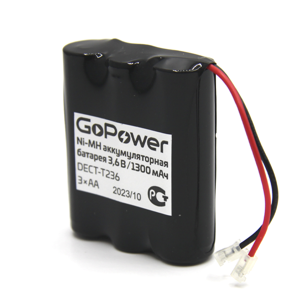 Аккумулятор для радиотелефонов GoPower T236 PC1 NI-MH 1300mAh (1/15/180) Аккумулятор для радиотелефонов GoPower T236 (00-00015312) — для бизнеса и офиса Аккумулятор для радиотелефонов GoPower T236 PC1 NI-MH 1300mAh (1/15/180) Аккумулятор для радиотелефонов GoPower T236 (00-00015312) — для бизнеса и офиса