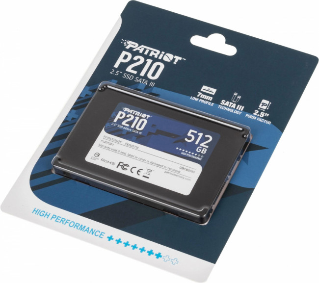 Накопитель SSD Patriot P210S512G25 — для бизнеса и офиса