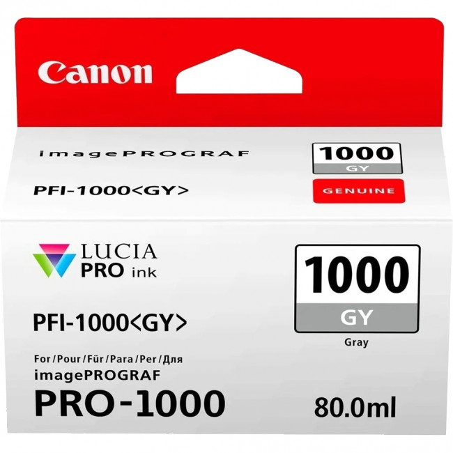 Картридж Canon PFI-1000 GY (0552C001) — для бизнеса и офиса