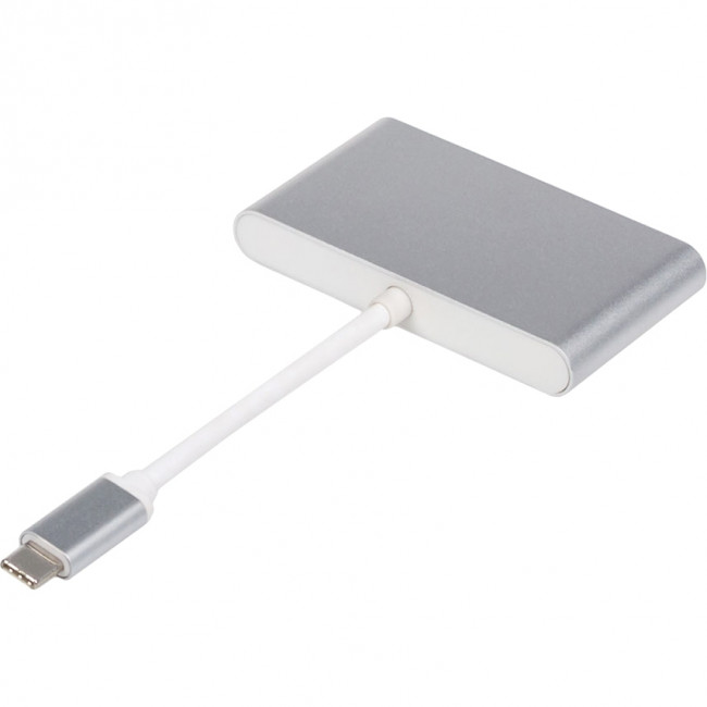 Переходник  Type-C(m) <=> 3xUSB 3.0(f) + Type-C(f), 0.1 м Переходник Atcom Type-C M/3xUSB 3.0 F+Type-C F (AT2808) — для бизнеса и офиса