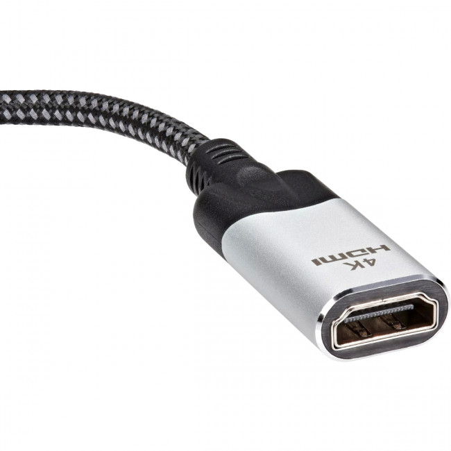 Адаптер DisplayPort(M) ---> HDMI(F) 0.15m 4K@60Hz VCOM <CG621M-0.15> Переходник VCOM DisplayPort M/HDMI F (CG621M-0.15)
