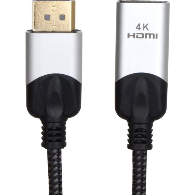 Адаптер DisplayPort(M) ---> HDMI(F) 0.15m 4K@60Hz VCOM <CG621M-0.15> Переходник VCOM DisplayPort M/HDMI F (CG621M-0.15)