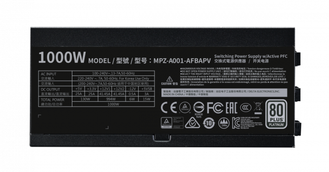 Блок питания 1000W Cooler Master V1000 Platinum