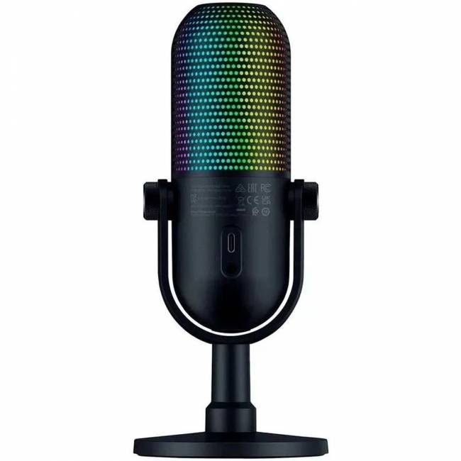 Микрофон Razer Seiren V3 Chroma - Black Razer Seiren V3 Chroma - Black RZ19-05060100-R3M1 — для бизнеса и офиса