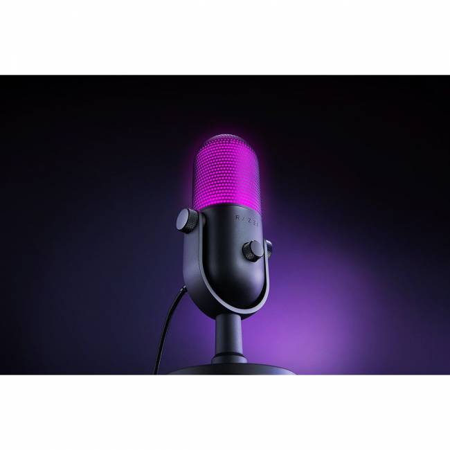 Микрофон Razer Seiren V3 Chroma - Black Razer Seiren V3 Chroma - Black RZ19-05060100-R3M1 — для бизнеса и офиса