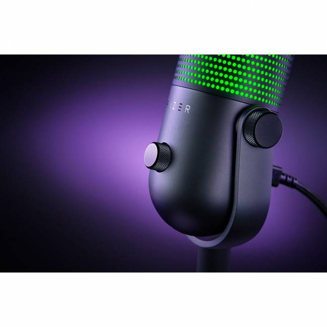 Микрофон Razer Seiren V3 Chroma - Black Razer Seiren V3 Chroma - Black RZ19-05060100-R3M1 — для бизнеса и офиса