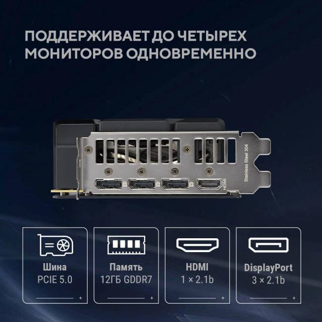 Видеокарта ASUS DUAL-RTX5070-O12G — для бизнеса и офиса