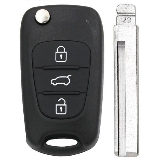 Корпус выкидного ключа KIA 3 кнопки HY-19DP HYN17, с лого — для бизнеса и офиса Корпус выкидного ключа KIA 3 кнопки HY-19DP HYN17, с лого — для бизнеса и офиса