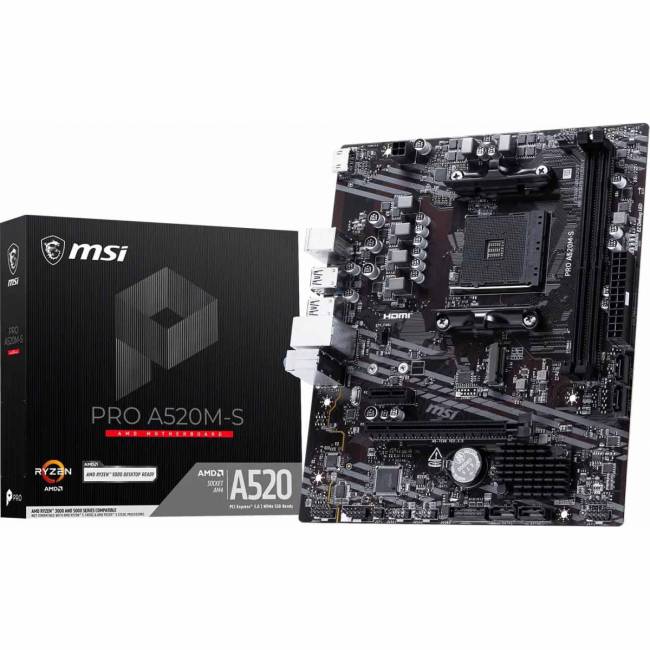 Материнская плата MSI PRO A520M-S — для бизнеса и офиса
