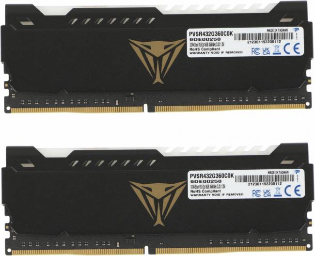 Память DDR4 2x16Gb 3600MHz Patriot PVSR432G360C0K — для бизнеса и офиса