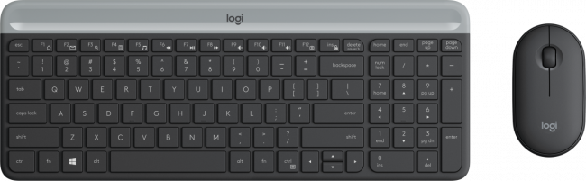 Комплект (клавиатура + мышь) Клавиатура + мышь Logitech Slim Wireless Keyboard and Mouse Combo MK470