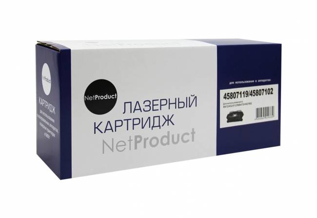 Тонер-картридж NetProduct (N-45807119/45807102) для OKI B412/432/512/MB472/492/562, 3K — для бизнеса и офиса