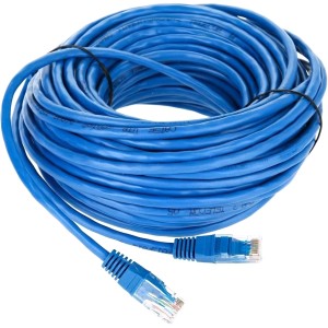 Патчкорд литой "Telecom" UTP кат.5е 20,0м синий VCOM NA102-L-20M