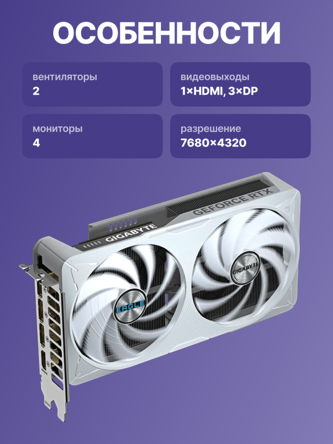 Видеокарта GIGABYTE GV-N506TEAGLEOC ICE-8GD — для бизнеса и офиса