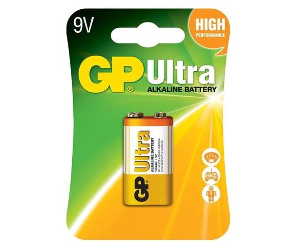 Алкалиновая батарейка GP Ultra Alkaline 9V Крона - 1 шт. на блистере GP Ultra Alkaline 9V Крона (4891199034688)