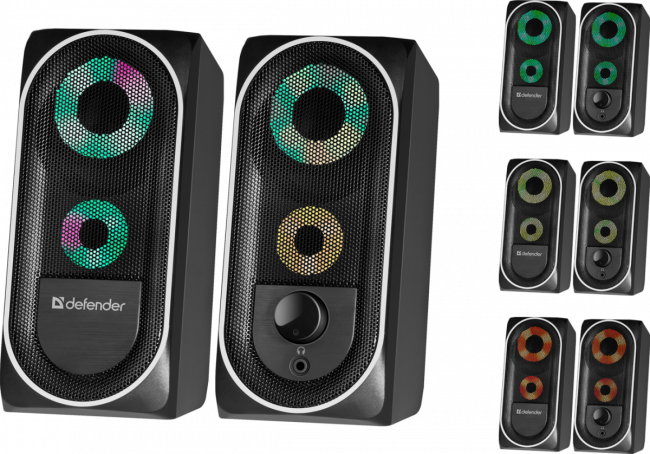 Defender Акустическая 2.0 система Solar 2 8Вт, подсветка, питание от USB Defender Solar 2 — для бизнеса и офиса Defender Акустическая 2.0 система Solar 2 8Вт, подсветка, питание от USB Defender Solar 2 — для бизнеса и офиса