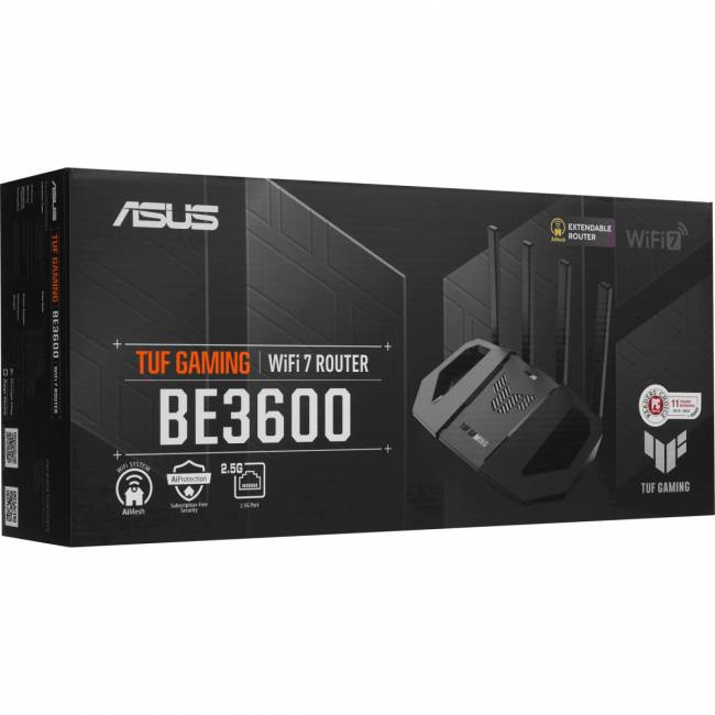 Маршрутизатор ASUS TUF-BE3600 V2 ASUS 90IG0A90-MO9C00 — для бизнеса и офиса Маршрутизатор ASUS TUF-BE3600 V2 ASUS 90IG0A90-MO9C00 — для бизнеса и офиса