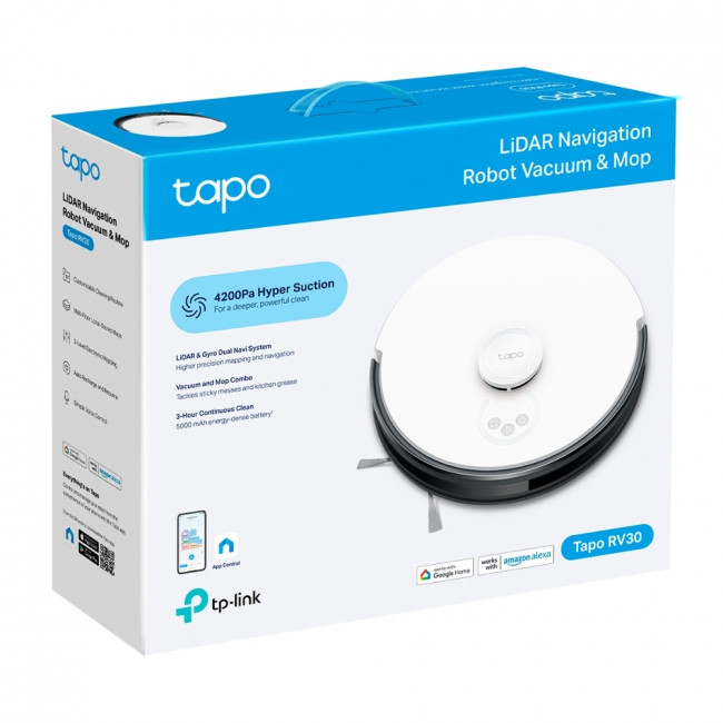 Робот-пылесос с влажной уборкой TP-Link Tapo RV30