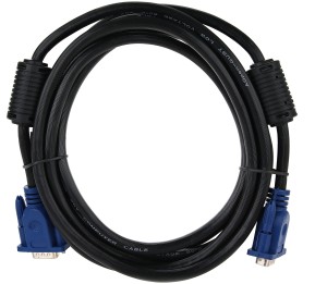 Кабель монитор-SVGA card (15M-15M) 3м 2 фильтра Aopen/Qust <ACG341AD-3M> AOpen VGA (m) - VGA (m) 3м