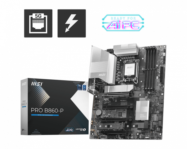 Материнская плата MSI PRO B860-P — для бизнеса и офиса
