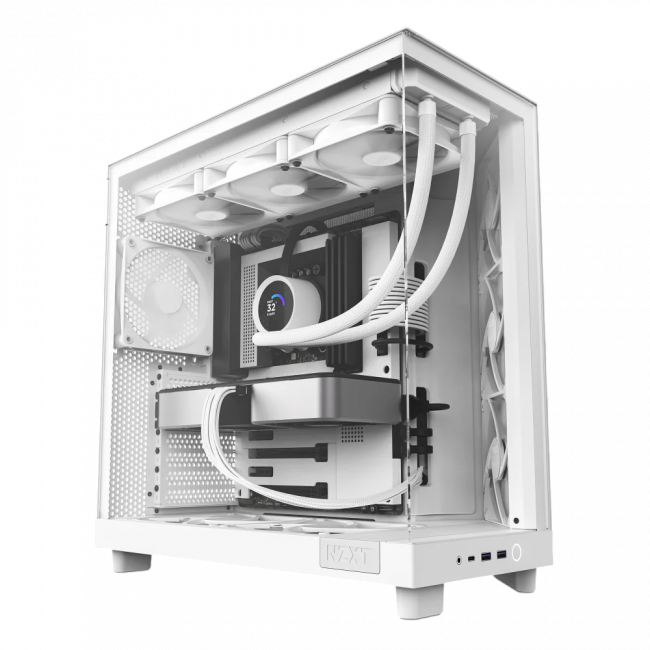 Корпус без блока питания NZXT H6 Flow CC-H61FW-01 — для бизнеса и офиса