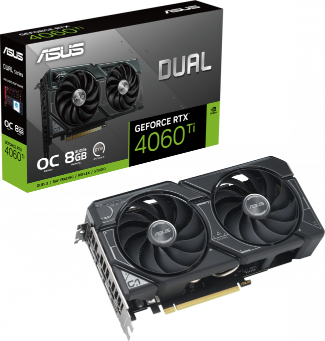 видеокарта ASUS DUAL-RTX4060TI-O8G — для бизнеса и офиса