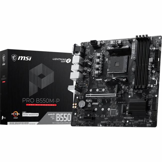 Материнская плата MSI PRO B550M-P — для бизнеса и офиса Материнская плата MSI PRO B550M-P — для бизнеса и офиса