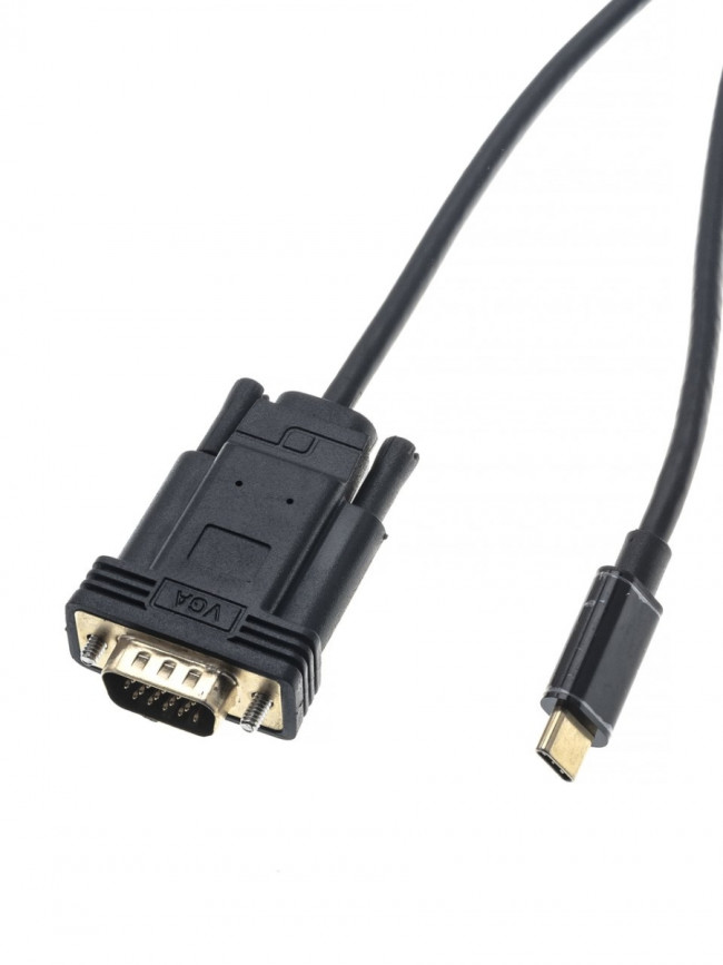 Кабель-адаптер USB 3.1 Type-Cm --> VGA(M) 1080@60Hz, 1.8M VCOM <CU421C-1.8M> Telecom USB 3.1 Type-CM --> VGA(M) Кабель-адаптер USB 3.1 Type-Cm --> VGA(M) 1080@60Hz, 1.8M VCOM <CU421C-1.8M> Telecom USB 3.1 Type-CM --> VGA(M)