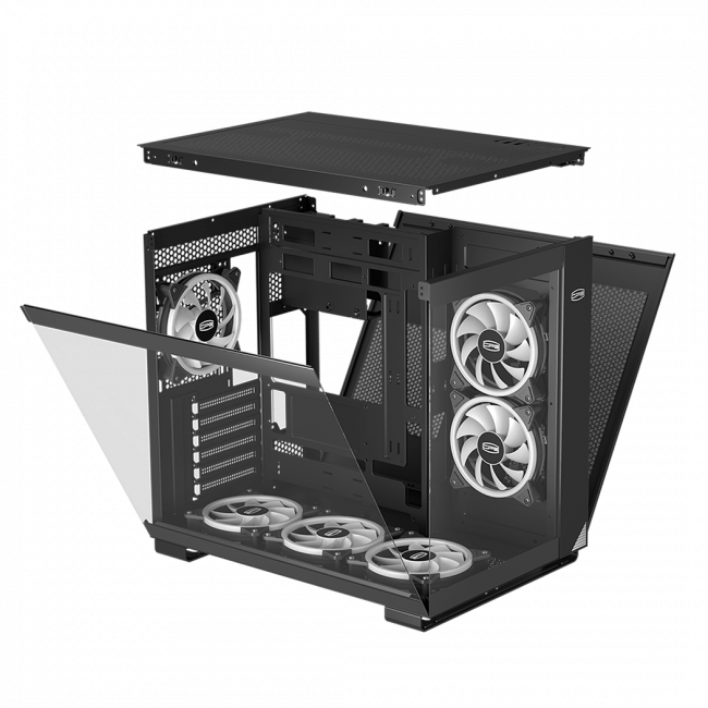 Корпус без блока питания PCCooler C3T500 ARGB BK — для бизнеса и офиса