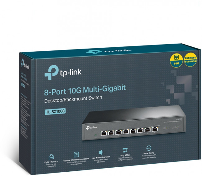 Коммутатор Коммутатор TP-Link TL-SX1008 — для бизнеса и офиса