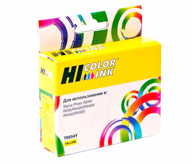 Картридж Hi-Black (HB-T0554) для Epson Stylus Photo R240/RX420/RX520, Y — для бизнеса и офиса