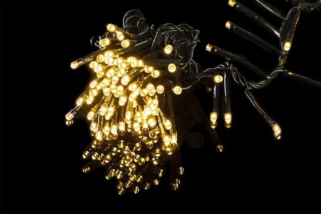 Гирлянда Гирлянда 400LED 220V, 8 режимов, 7 м, нить, мягкий белый