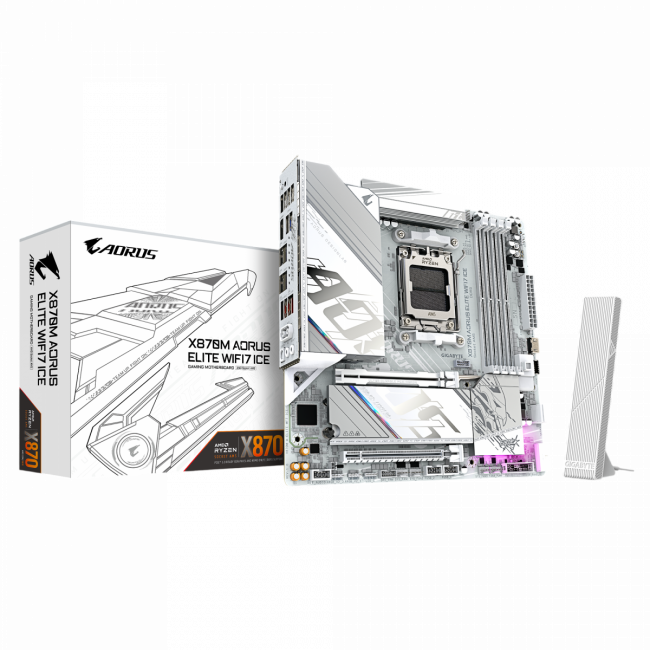 Материнская плата Gigabyte X870M A ELITE WF7 ICE — для бизнеса и офиса