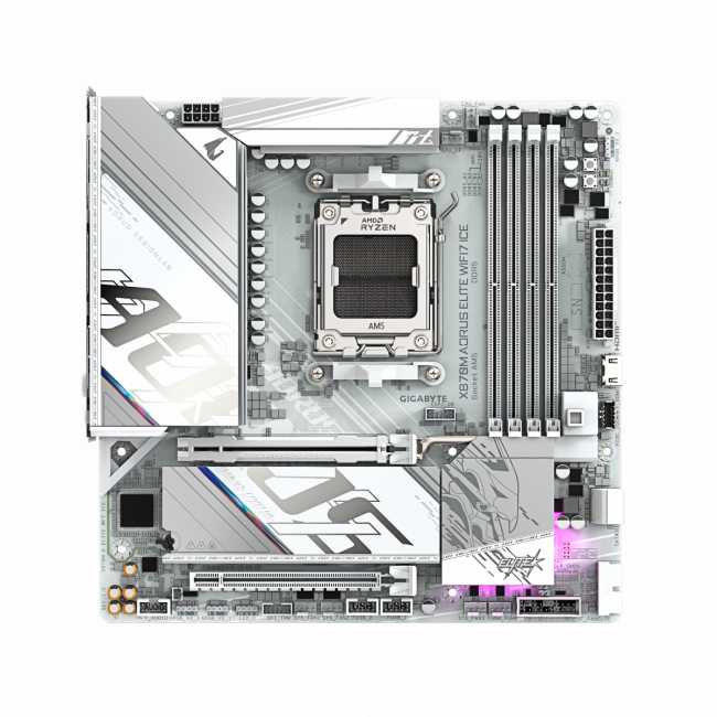 Материнская плата Gigabyte X870M A ELITE WF7 ICE — для бизнеса и офиса