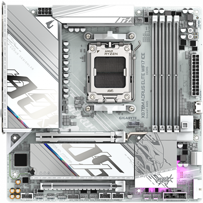Материнская плата Gigabyte X870M A ELITE WF7 ICE — для бизнеса и офиса