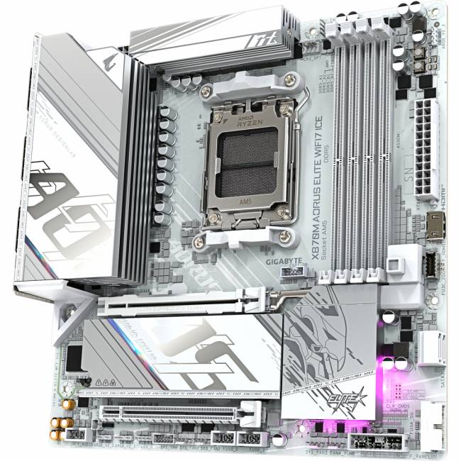 Материнская плата Gigabyte X870M A ELITE WF7 ICE — для бизнеса и офиса
