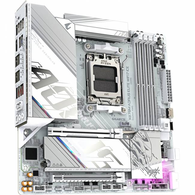 Материнская плата Gigabyte X870M A ELITE WF7 ICE — для бизнеса и офиса