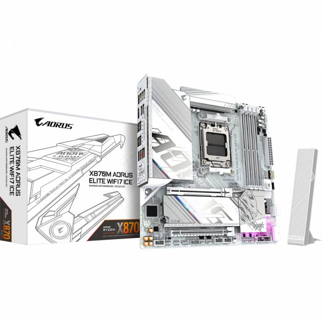 Материнская плата Gigabyte X870M A ELITE WF7 ICE — для бизнеса и офиса