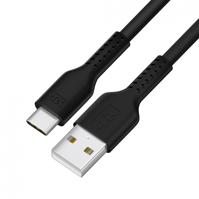 Кабель 1.0m TypeC, QC, черный, черный ПВХ 4PH-R90125