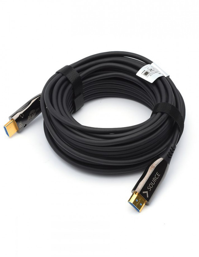 Кабель HDMI 30 м (HIGH speed, Metal gold, Optical) 8K VER 2.1 ATcom HDMI 2.1 (m) - HDMI 2.1 (m) 30 м — для бизнеса и офиса Кабель HDMI 30 м (HIGH speed, Metal gold, Optical) 8K VER 2.1 ATcom HDMI 2.1 (m) - HDMI 2.1 (m) 30 м — для бизнеса и офиса