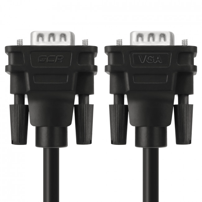 Кабель SVGA  серый  1.8м   dual link 15M / 15M  ферритовые кольца 15M / 15M Premium, 28/28 AWG, двойной экран Greenconnect VGA (m) - VGA (m) 1.8м